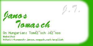 janos tomasch business card